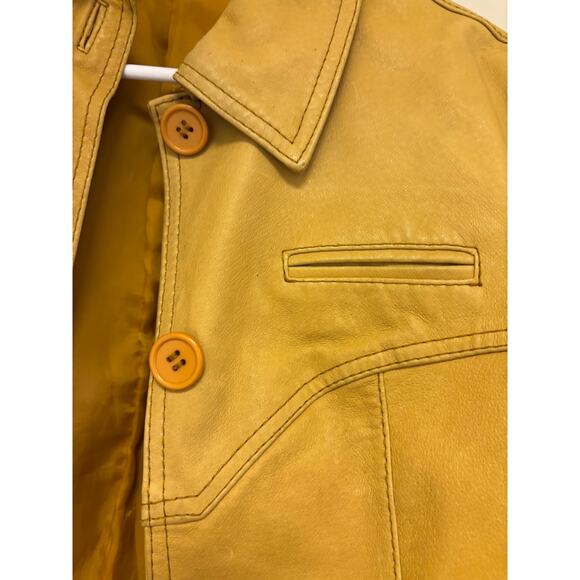 Vintage H&M Genuine Leather Jacket – Size 4 – Camel Tan - Picture 2 of 8